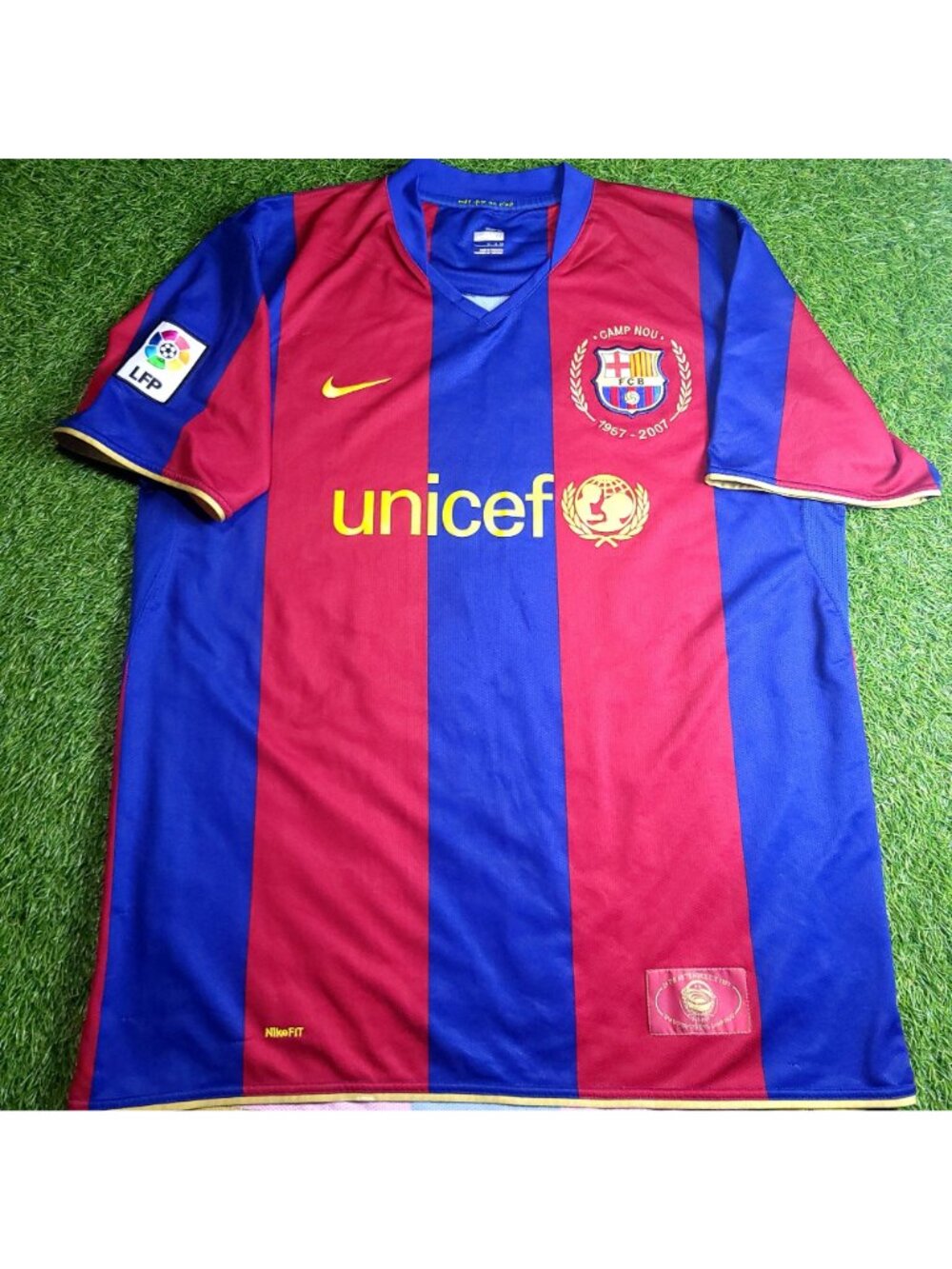 Ronaldinho Barcelona Anniversary 2007 2008 Soccer Jersey XL SKU# 237741-655 - Picture 2 of 7